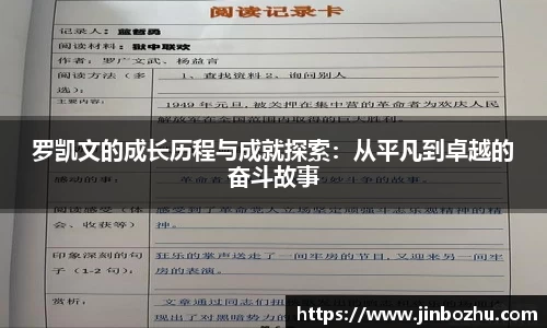 罗凯文的成长历程与成就探索：从平凡到卓越的奋斗故事